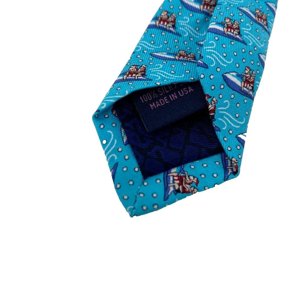 Vineyard Vines Jetskiing Santa Claus Tie Silk‎ Xmas Holiday Mens $85